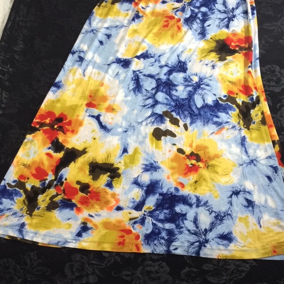Calvin Klein Big Floral Maxi Sun Dress- Size 10 - Picture 3 of 12